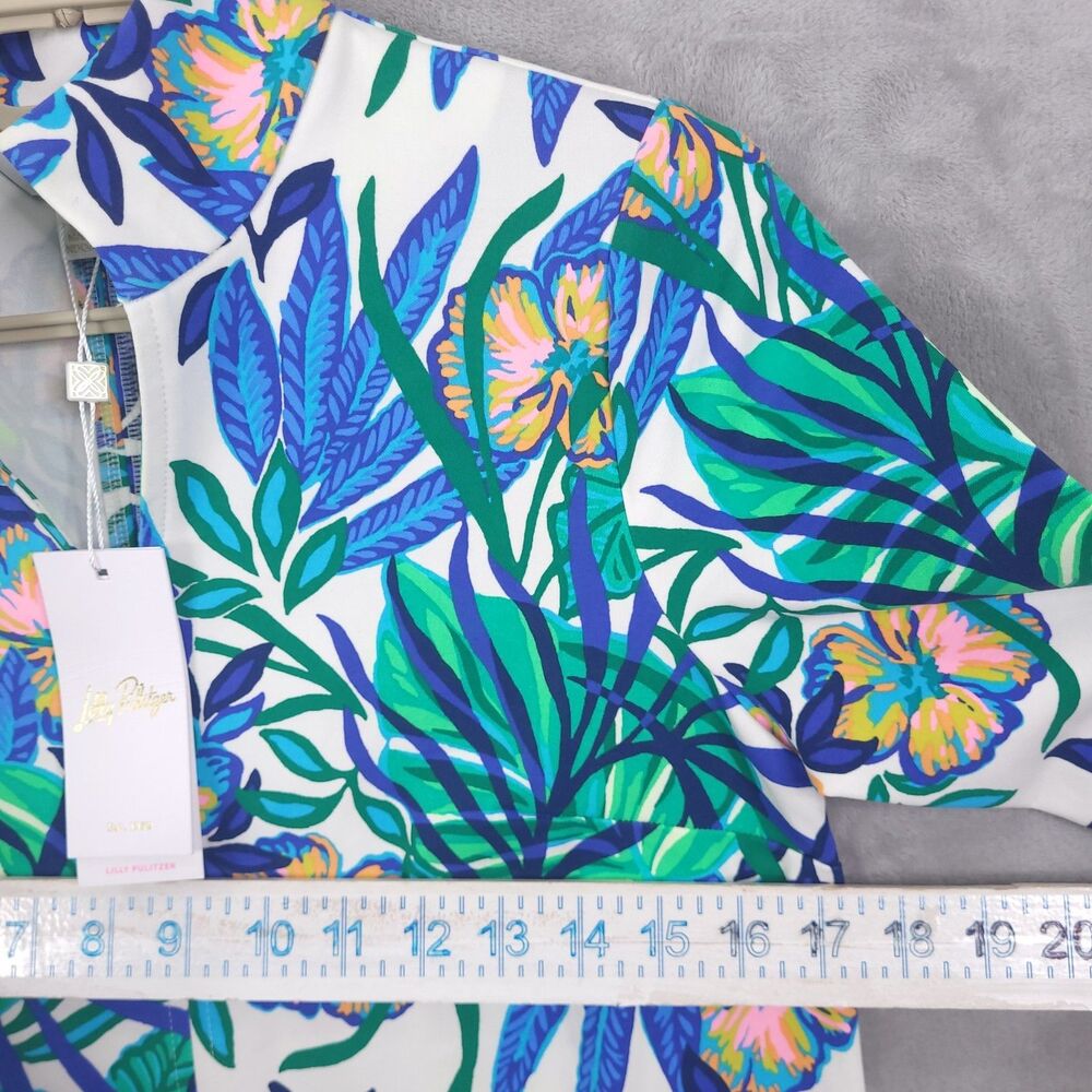Lilly Pulitzer Rosie Dress Womens XS Golden Hour Glam Floral Hawaiian NEW - Picture 10 of 16